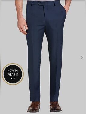 Preston & York Travel Smart Classic Men's Navy Dress Pants Size 40x30